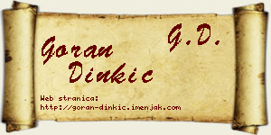 Goran Dinkić vizit kartica